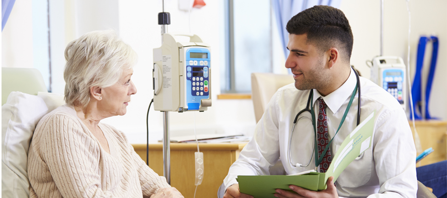 Doctor discussing with a patient