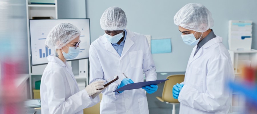 Researchers collaborating